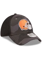 New Era Cleveland Browns Mens Black Camo 39THIRTY Flex Hat