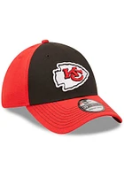 New Era Kansas City Chiefs Mens Black Classic 39THIRTY Flex Hat