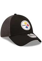 New Era Pittsburgh Steelers Mens Black Team Neo 39THIRTY Modern Flex Hat