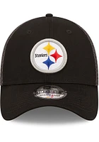 New Era Pittsburgh Steelers Mens Black Team Neo 39THIRTY Modern Flex Hat