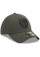 New Era Sporting Kansas City Mens Grey Classic 39THIRTY Flex Hat