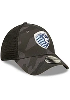 New Era Sporting Kansas City Mens Black Camo 39THIRTY Flex Hat