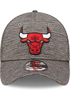 New Era Chicago Bulls Mens Grey Essential 39THIRTY Flex Hat