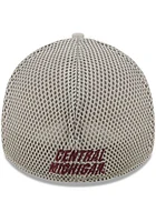 New Era Central Michigan Chippewas Mens Grey Team Neo 39THIRTY Flex Hat