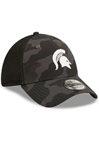 New Era Michigan State Spartans Mens Black Camo 39THIRTY Flex Hat
