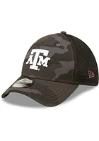 New Era Texas A&M Aggies Mens Black Camo 39THIRTY Flex Hat