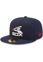 New Era Chicago White Sox Mens Blue Bannerside 59FIFTY Fitted Hat