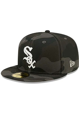 New Era Chicago White Sox Mens Black Camo 59FIFTY Fitted Hat