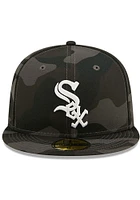 New Era Chicago White Sox Mens Black Camo 59FIFTY Fitted Hat