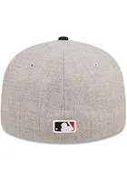 New Era Cincinnati Reds Mens Grey Heather Patch 59FIFTY Fitted Hat