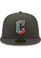 New Era Cleveland Guardians Mens Grey Color Pack Multi 59FIFTY Fitted Hat