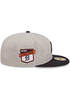New Era Detroit Tigers Mens Grey Heather Patch 59FIFTY Fitted Hat