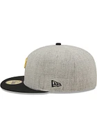 New Era Pittsburgh Pirates Mens Grey Heather Patch 59FIFTY Fitted Hat
