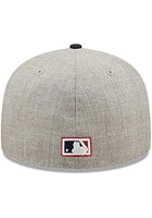 New Era St Louis Cardinals Mens Grey Heather Patch 59FIFTY Fitted Hat