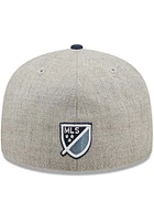 New Era Sporting Kansas City Mens Grey Heather Patch 59FIFTY Fitted Hat
