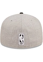 New Era Chicago Bulls Mens Grey Heather Patch 59FIFTY Fitted Hat