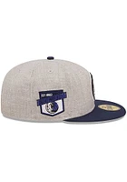 New Era Dallas Mavericks Mens Grey Heather Patch 59FIFTY Fitted Hat
