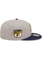 New Era Indiana Pacers Mens Grey Heather Patch 59FIFTY Fitted Hat