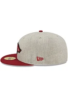 New Era Arkansas Razorbacks Mens Grey Heather Patch 59FIFTY Fitted Hat