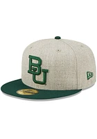 New Era Baylor Bears Mens Grey Heather Patch 59FIFTY Fitted Hat