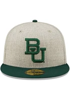 New Era Baylor Bears Mens Grey Heather Patch 59FIFTY Fitted Hat