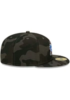 New Era Kansas Jayhawks Mens Black Camo 59FIFTY Fitted Hat