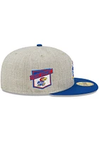 New Era Kansas Jayhawks Mens Grey Heather Patch 59FIFTY Fitted Hat