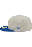 New Era Kansas Jayhawks Mens Grey Heather Patch 59FIFTY Fitted Hat