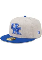 New Era Kentucky Wildcats Mens Grey Heather Patch 59FIFTY Fitted Hat