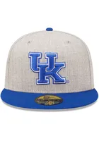 New Era Kentucky Wildcats Mens Grey Heather Patch 59FIFTY Fitted Hat