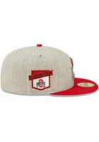 New Era Ohio State Buckeyes Mens Grey Heather Patch 59FIFTY Fitted Hat