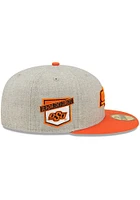 New Era Oklahoma State Cowboys Mens Grey Heather Patch 59FIFTY Fitted Hat