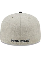 New Era Penn State Nittany Lions Mens Grey Heather Patch 59FIFTY Fitted Hat