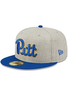 New Era Pitt Panthers Mens Grey Heather Patch 59FIFTY Fitted Hat
