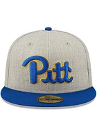 New Era Pitt Panthers Mens Grey Heather Patch 59FIFTY Fitted Hat