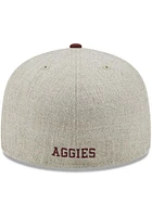 New Era Texas A&M Aggies Mens Grey Heather Patch 59FIFTY Fitted Hat