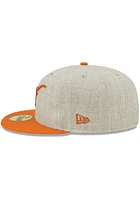 New Era Texas Longhorns Mens Grey Heather Patch 59FIFTY Fitted Hat