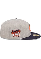 New Era Chicago Bears Mens Grey Heather Patch 59FIFTY Fitted Hat