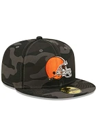 New Era Cleveland Browns Mens Black Camo 59FIFTY Fitted Hat