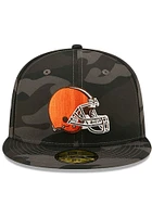New Era Cleveland Browns Mens Black Camo 59FIFTY Fitted Hat
