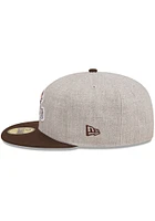 New Era Cleveland Browns Mens Grey Heather Patch 59FIFTY Fitted Hat