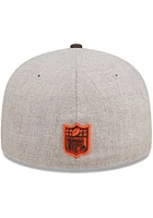 New Era Cleveland Browns Mens Grey Heather Patch 59FIFTY Fitted Hat