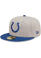 New Era Indianapolis Colts Mens Grey Heather Patch 59FIFTY Fitted Hat