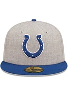 New Era Indianapolis Colts Mens Grey Heather Patch 59FIFTY Fitted Hat