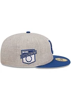New Era Indianapolis Colts Mens Grey Heather Patch 59FIFTY Fitted Hat