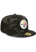 New Era Pittsburgh Steelers Mens Black Camo 59FIFTY Fitted Hat