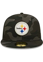 New Era Pittsburgh Steelers Mens Black Camo 59FIFTY Fitted Hat