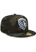 New Era Sporting Kansas City Mens Black Camo 59FIFTY Fitted Hat