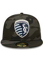 New Era Sporting Kansas City Mens Black Camo 59FIFTY Fitted Hat