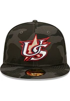New Era Team USA Mens Black Camo 59FIFTY Fitted Hat